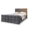 BOXBETT AMON 180x200 cm mit Matratze und Topper - Grau - Grau, Holz (180/200cm) - MASSENO
