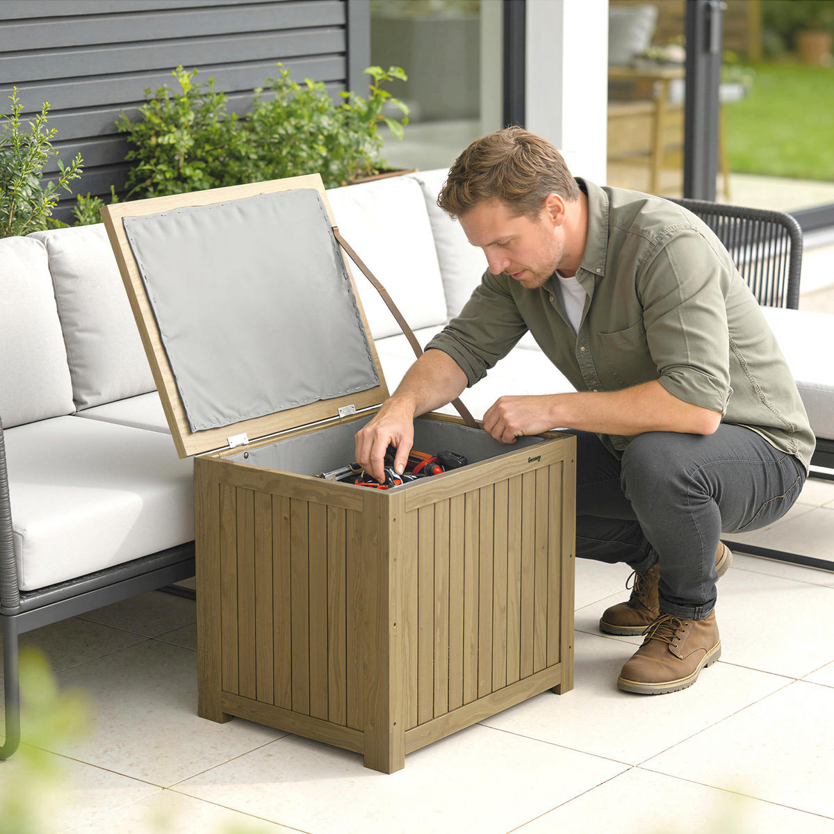 KISSENBOX DE-18687 Braun - Braun, Holzwerkstoff (51/58.5/63cm) - ComfortXL