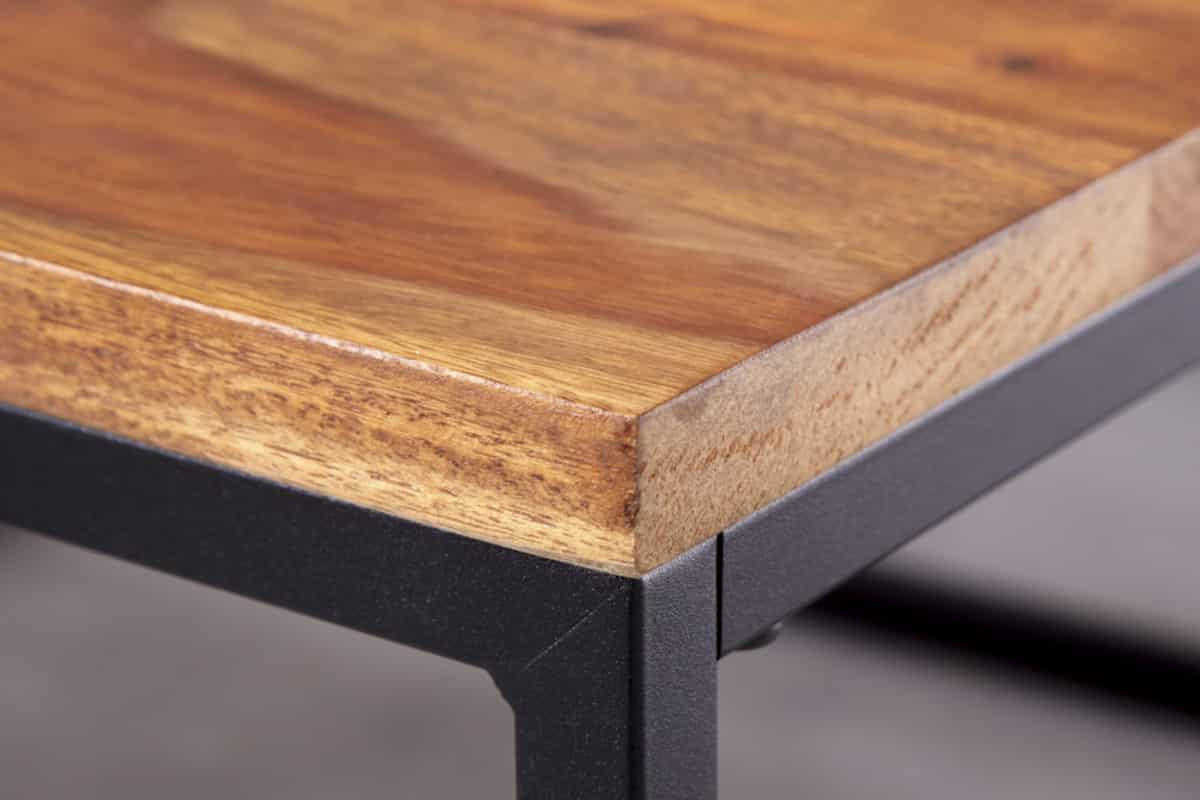 COUCHTISCH ELEMENTS Sheesham rechteckig Natur 75cm - Braun, Holz/Metall (75/75/40cm) - riess-ambiente