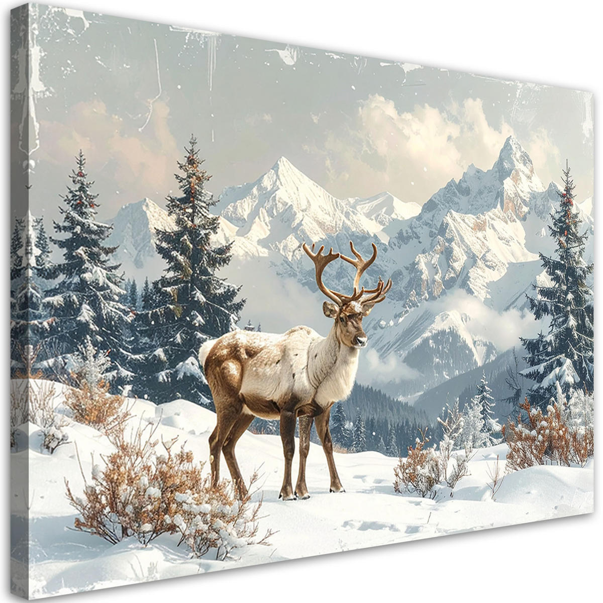 LEINWANDBILD Weihnachten 100x70cm - Weiß, Textil (100/70cm) - Feeby