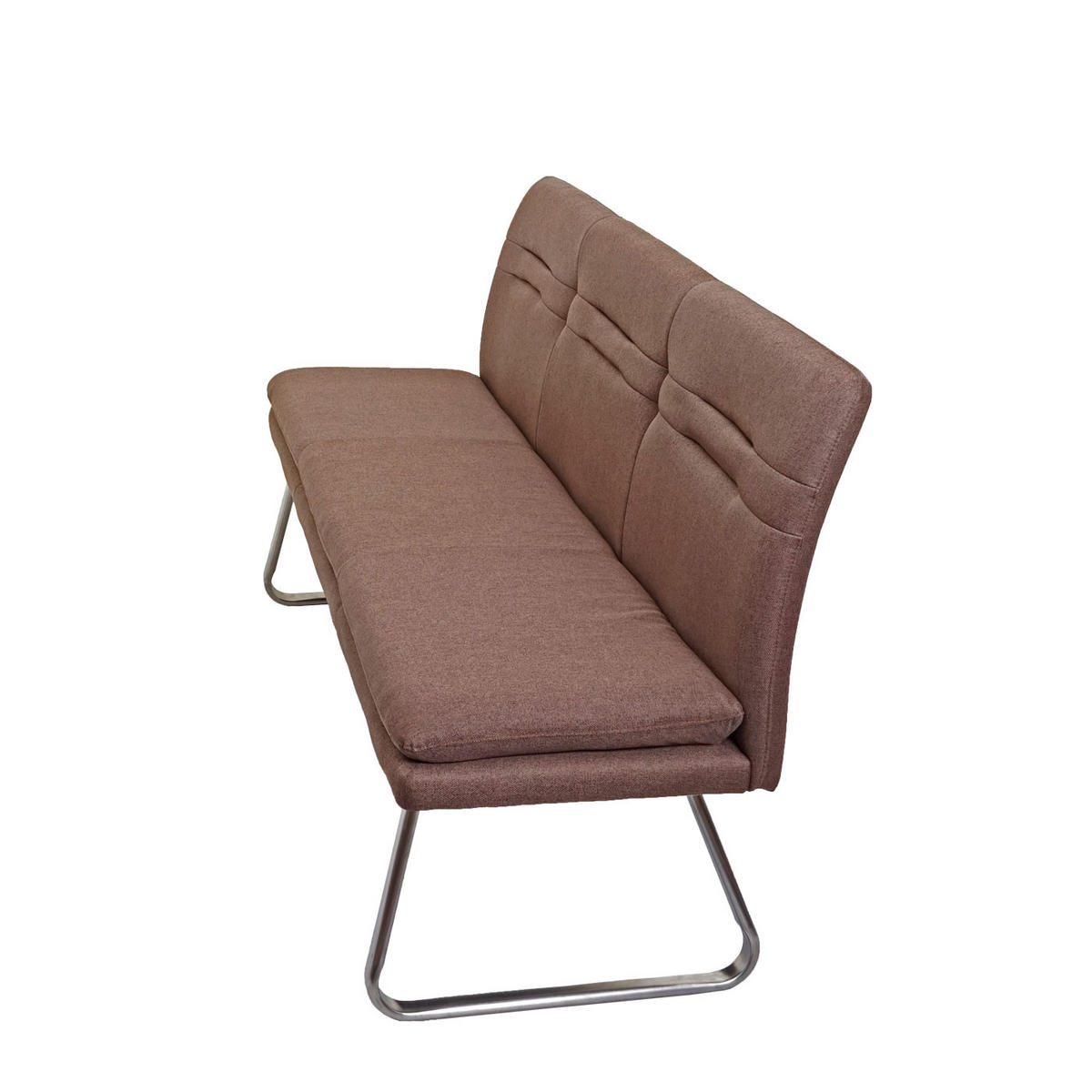 SITZBANK Braun, Silber - Silberfarben/Braun, Textil (180/90/59cm) - MCW