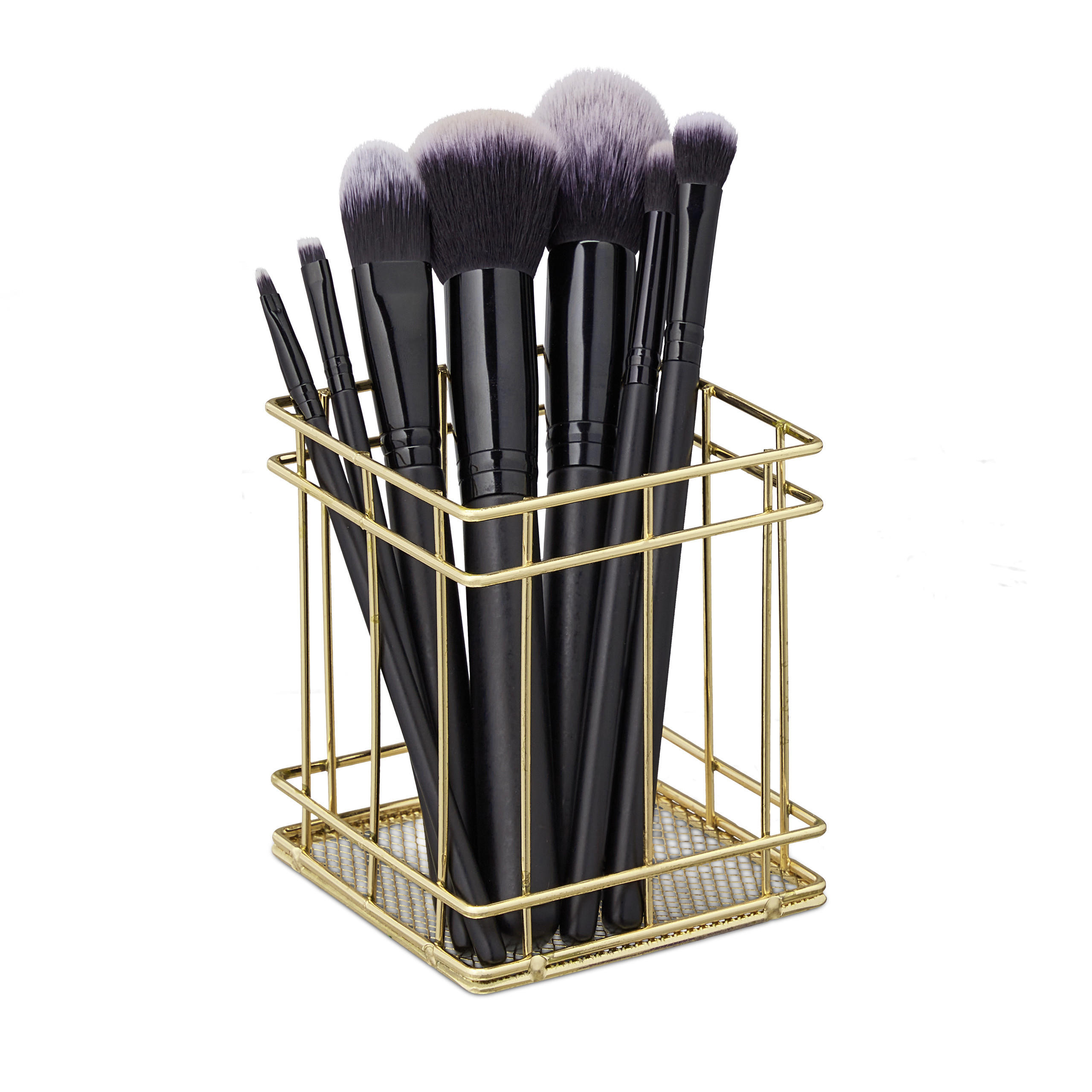 STIFTEHALTER - Goldfarben, Metall (9/9/10cm) - Relaxdays