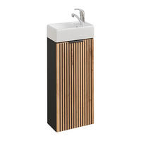 WASCHTISCHKOMBI 40 cm 2 Teile - Xilo X BM176 in Wotan Oak/Gray Rock - Eiche Wotan, Holz (40/57/22cm)