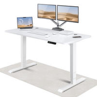 SCHREIBTISCH Elektrisch Höhenverstellbarer HomePro 160x80cm Weiß/Weiß mit Memory-Funktion, Anti-Kollisions Technologie - Weiß, Holzwerkstoff (80/160/62cm) - Desktronic
