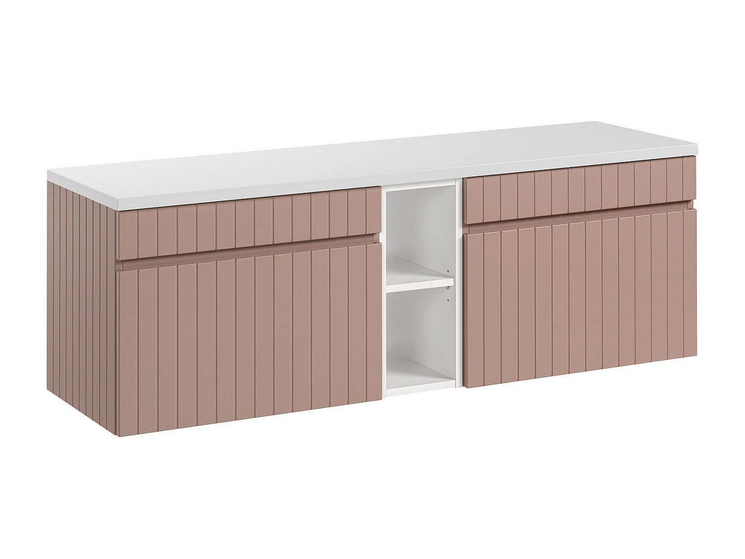 Vente-Unique Waschbeckenunterschrank Weiß 140x46x46 cm