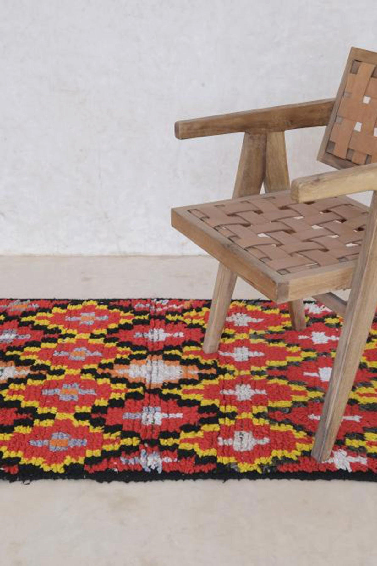 BERBERTEPPICH aus Baumwolle und Wolle 90x 287 cm - Rot, Naturmaterialien (90/287cm) - AFK Living