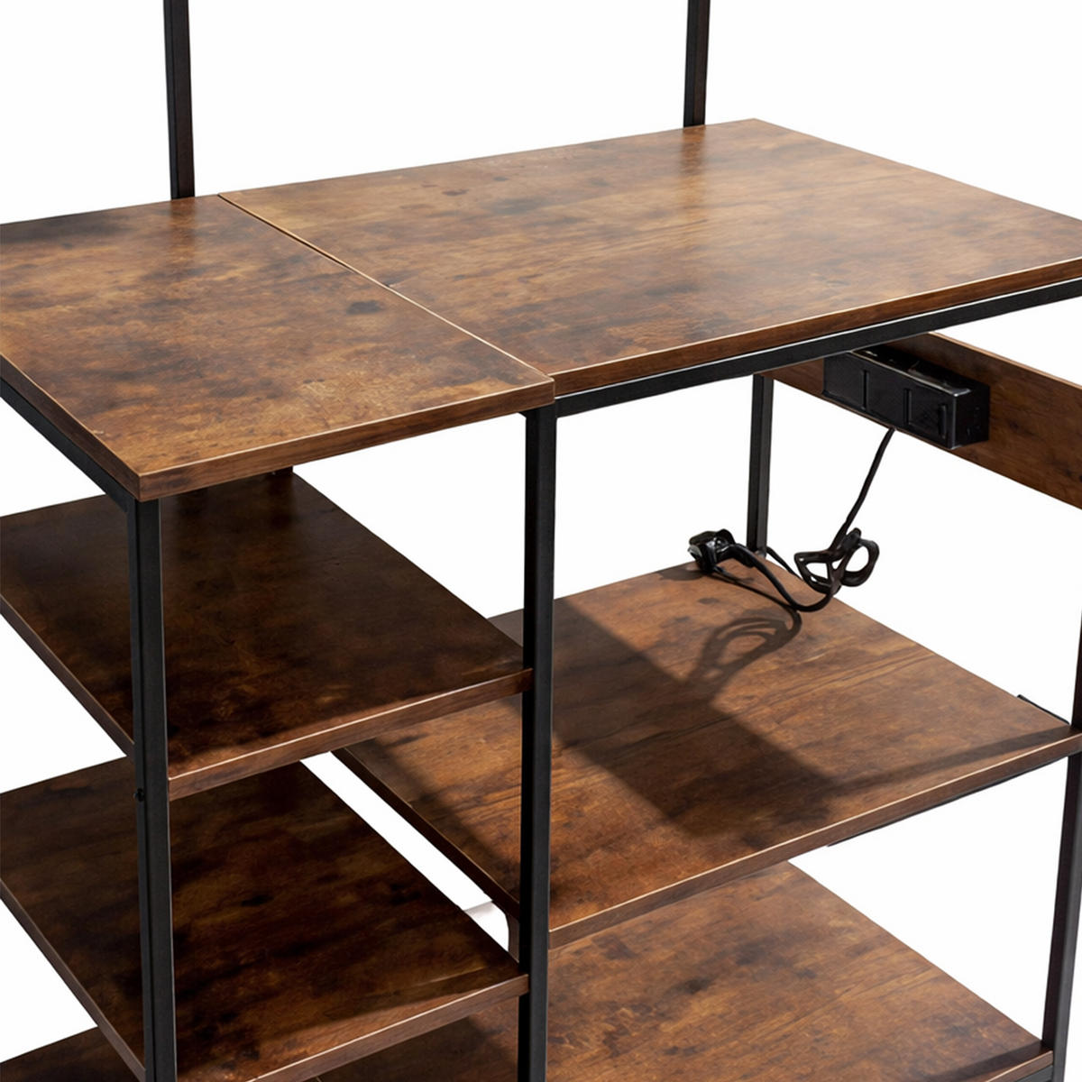 KUCHYNSKÁ pol. - viacfarebná, kov/kompozitné drevo (40/151/82cm) - Relaxdays