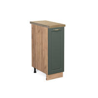 APOTHEKERSCHRANK Fame-Line Grün-Gold Landhaus 30 cm, AP Eiche - Honigeiche/Eiche Wotan, Holzwerkstoff (30/82/60cm) - Vicco