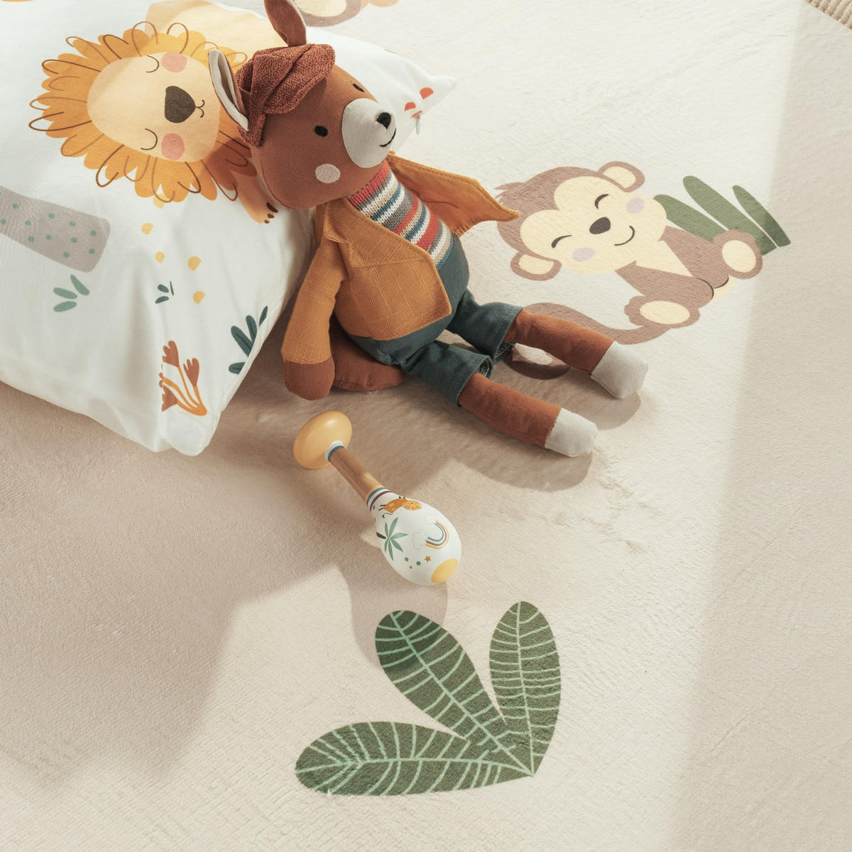 KINDERTEPPICH Waschbar, mit Tier-Motiv, Mehrfarbig, 120 x 160 cm - Multicolor, Textil (120/160cm) - KADIMA DESIGN