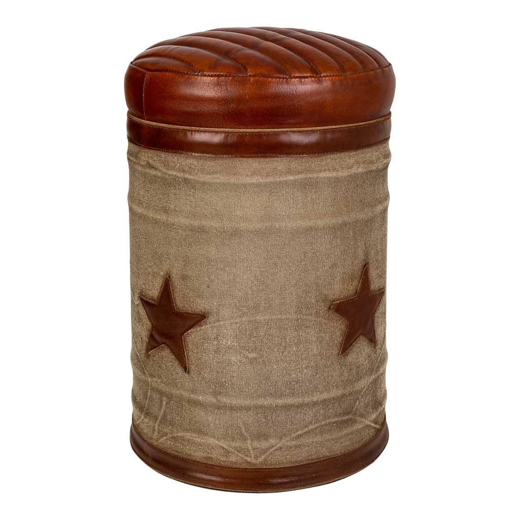 HOCKER, braun, 30x45cm - Multicolor, Metall (30/45/30cm) - Wanderlust