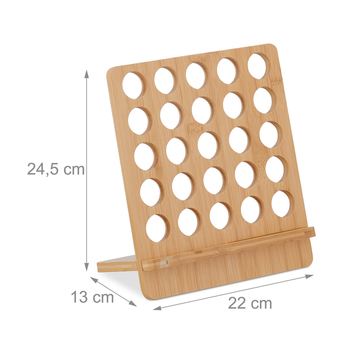 KAPSELHALTER - Hellbraun, Holz (22/24.5/13cm) - Relaxdays