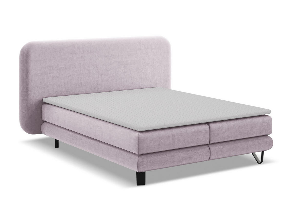 POLSTERBETT mit Lattenrost 200x260 Rot - Rot/Weinrot, Kunststoff/Textil (140/200cm) - Makamii