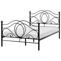 BETT mit Lattenrost 120/200 cm Schwarz Lyra - Schwarz, Metall (120/200cm) - Beliani