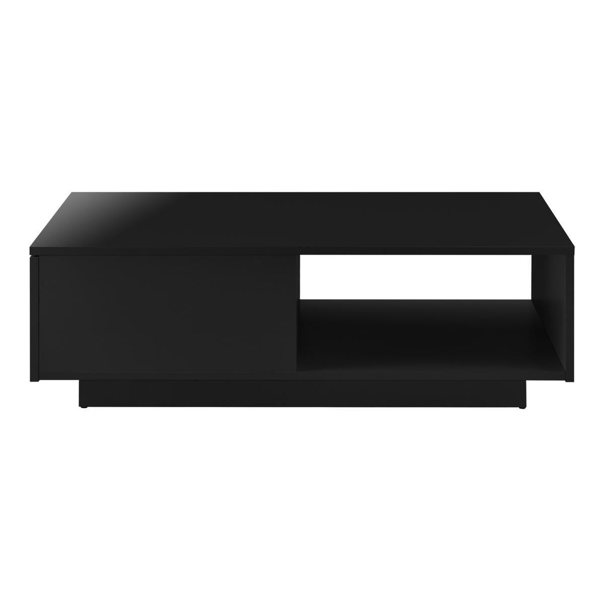 COUCHTISCH Biskra 95/55/31 - Schwarz Hochglanz, Holzwerkstoff (55/95/31cm) - [en.casa]