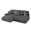 ECKSOFA mit Schlaffunktion und Bettkasten ONESK-L -v1 208x165x40 Dunkelgrau Cord - Dunkelgrau, Holzwerkstoff/Kunststoff (208/165cm) - ALTDECOR