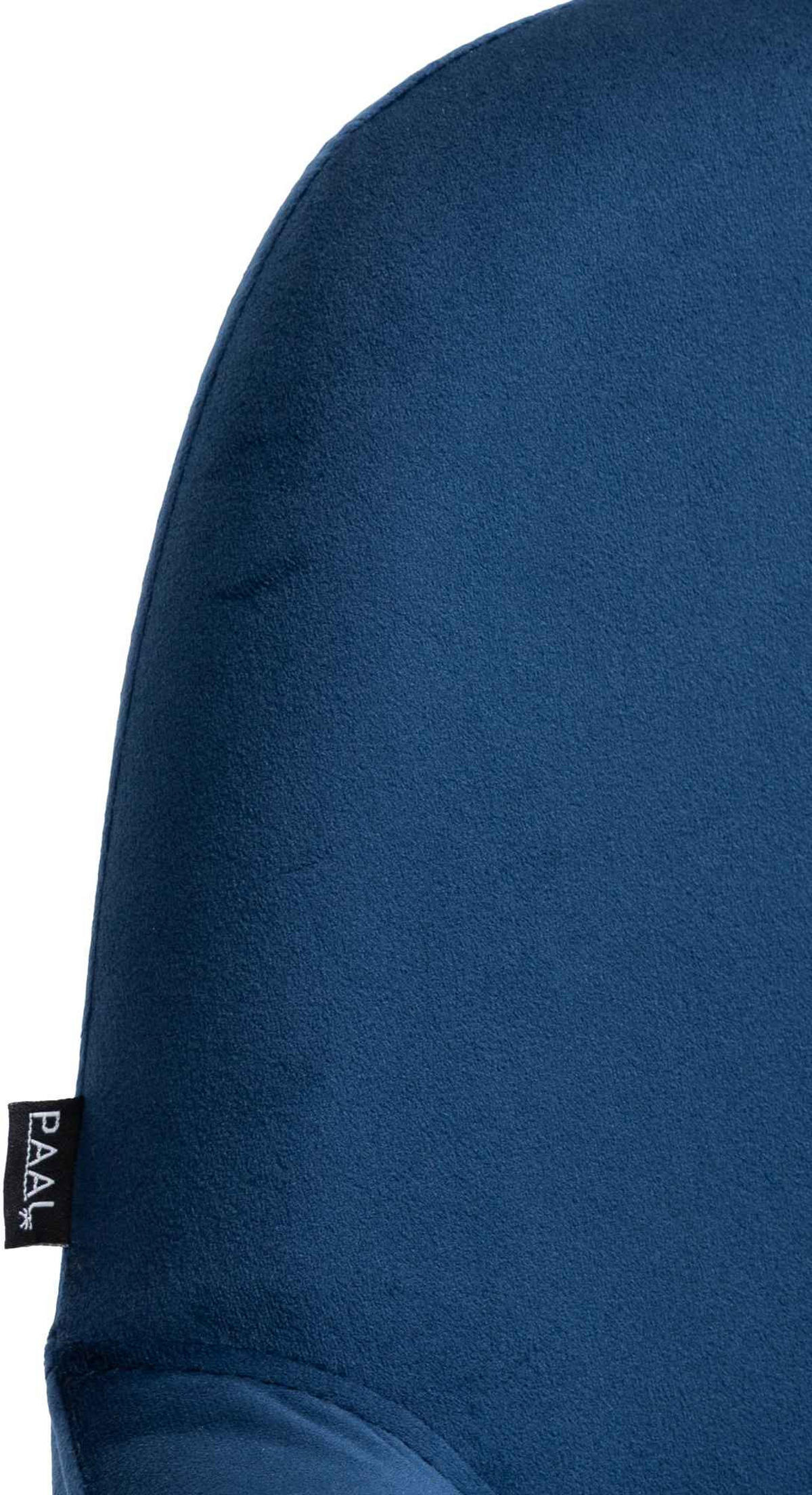 BARHOCKER Samt blau - Blau/Goldfarben, Textil/Metall (51/89/52cm) - CLP