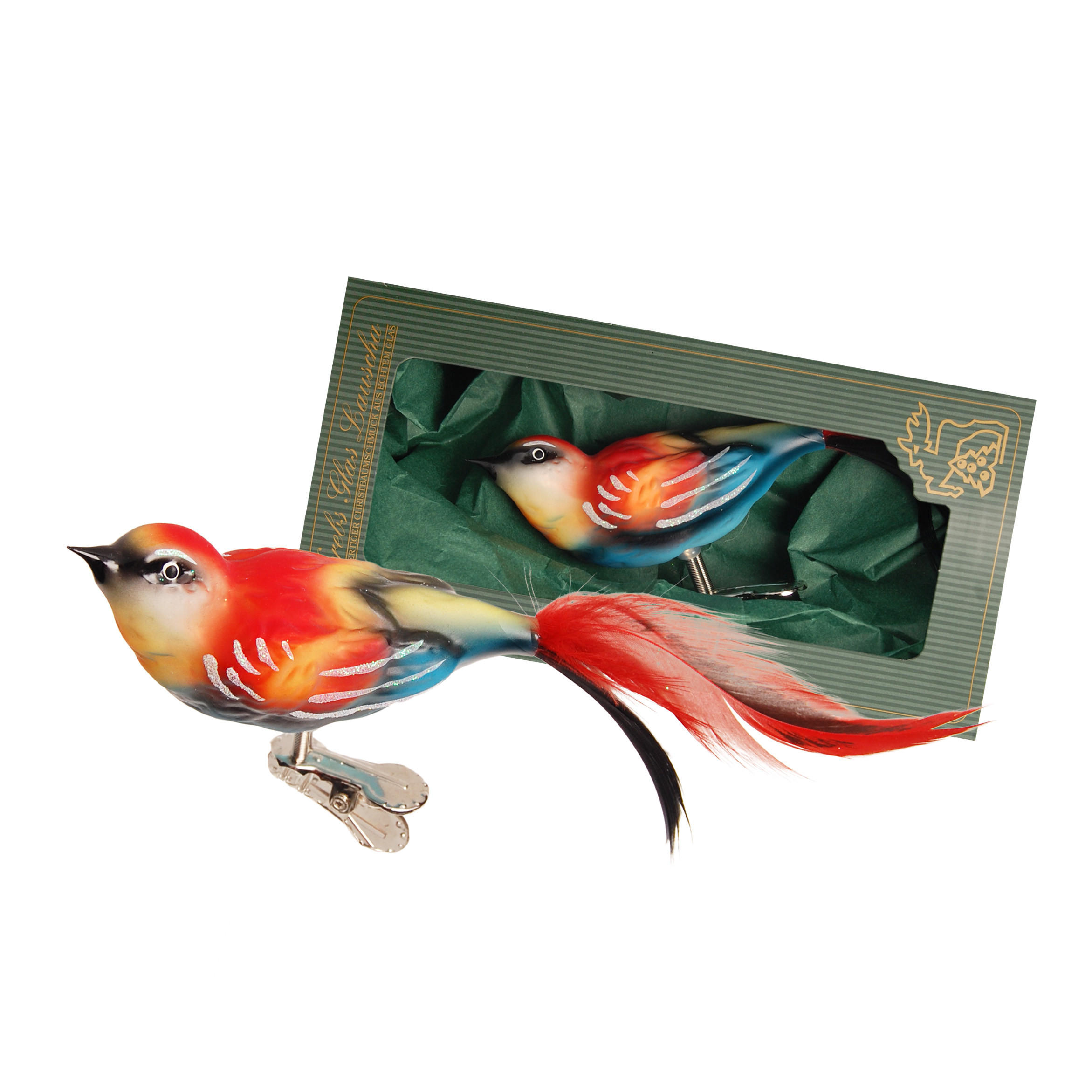 Krebs Glas Lauscha Christbaumschmuck Mehrfarbig 4x4x9 cm