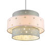 LAMPENSCHIRM STARLIGHT Grau, Rosa, einfache Installation, nicht elektrisch - Pink, Textil (30/30/19cm) - CGC Europe