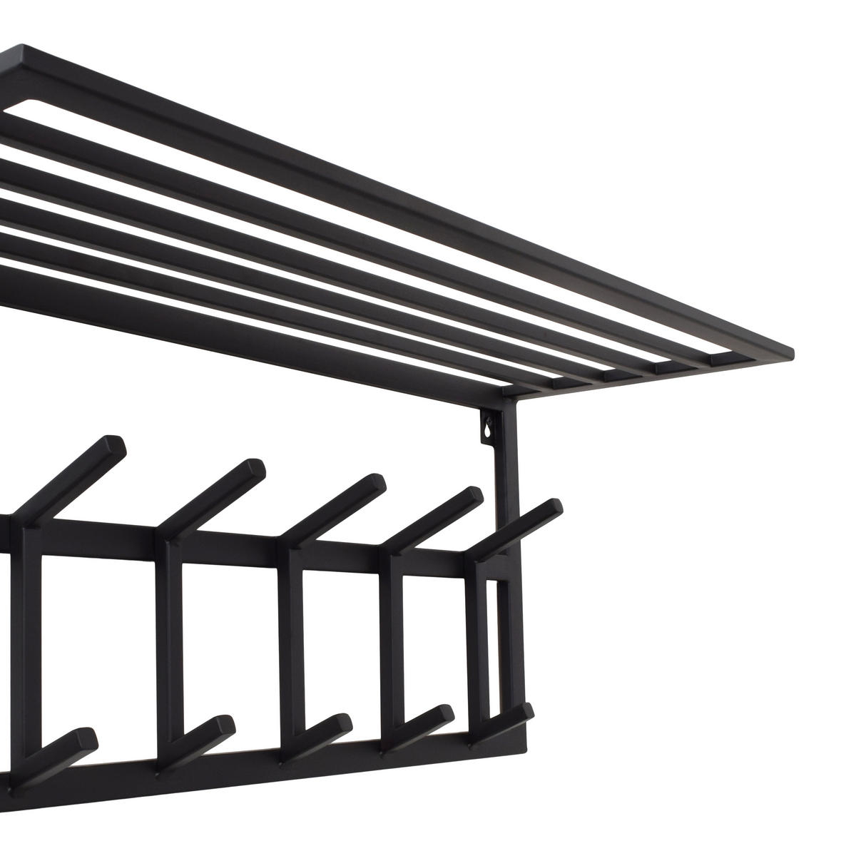 KLEIDERABLAGE Jaimy Schwarz - Schwarz, Metall (80/35/30cm) - LOFT42