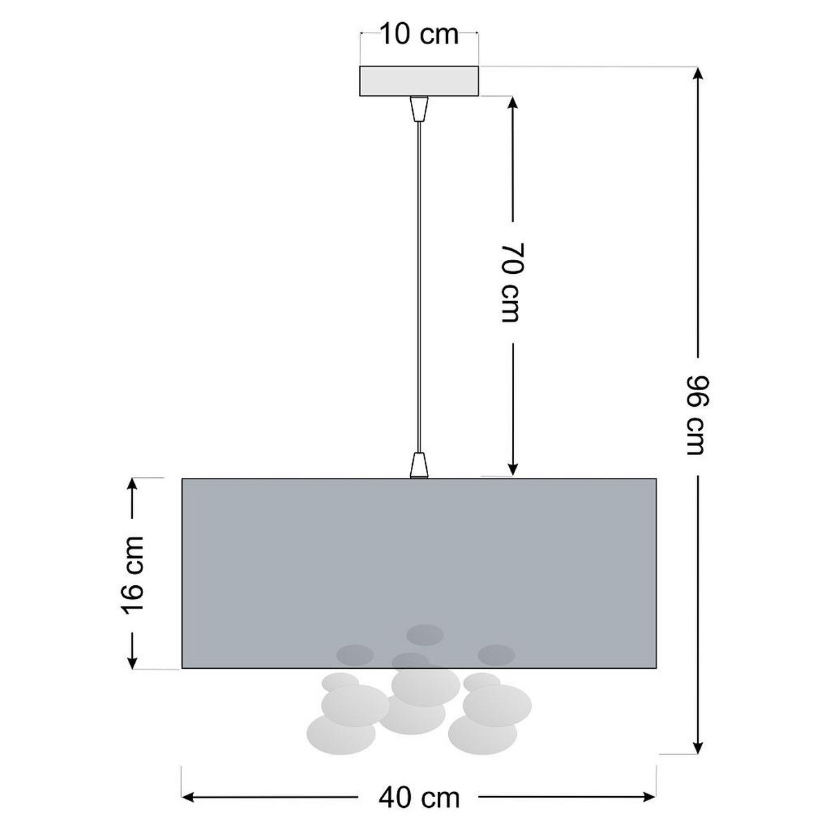 HÄNGELEUCHTE Blau 40/96 cm - Blau/Silberfarben, Kunststoff (40/1/96cm) - ONZENO
