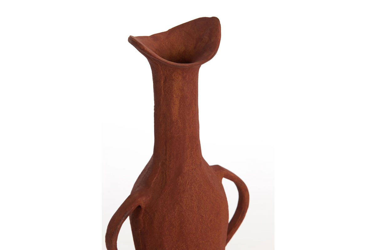 METALLVASE ANCONI 15x9,5x40 cm, Metall, Rot - Rot, Metall (40cm) - Light & Living