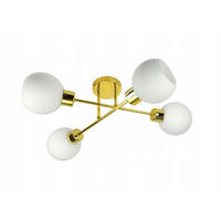 PENDELLEUCHTE GOLDGLAS - Goldfarben/Weiß, Glas/Metall (65/65/23cm) - kiki design