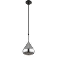 HÄNGELEUCHTE Metall Schwarz Glas rauchfarben - Schwarz, Glas (20/20/150cm) - Globo Lighting