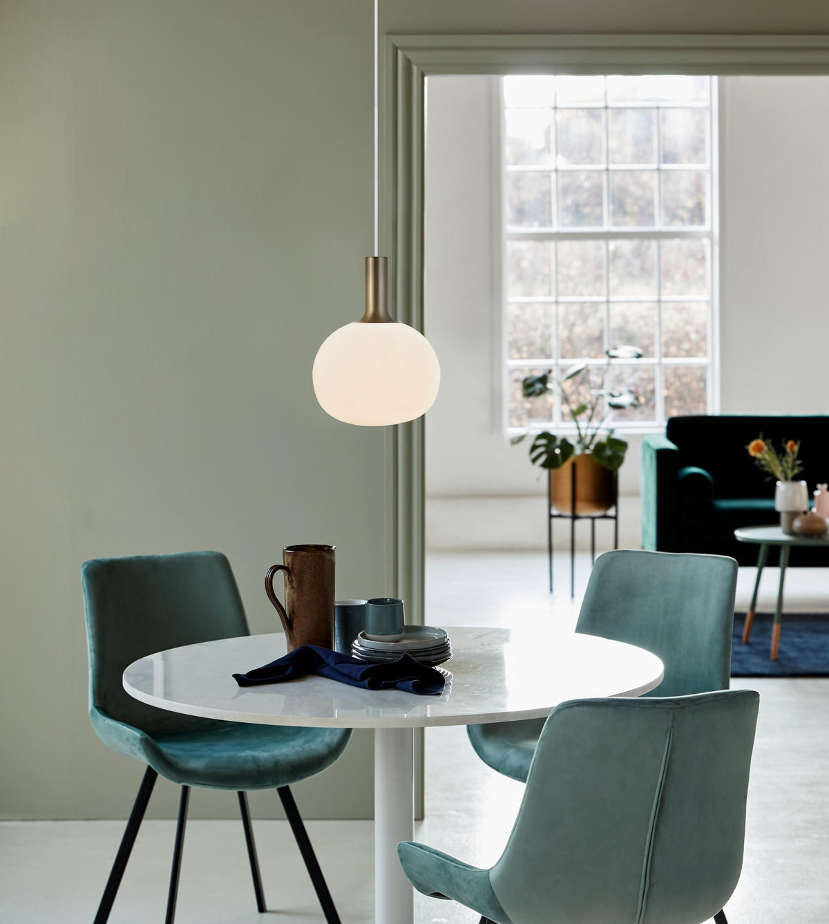 HÄNGELEUCHTE Alton - Weiß - 33 cm - Weiß, Glas (33/25/33cm) - Nordlux