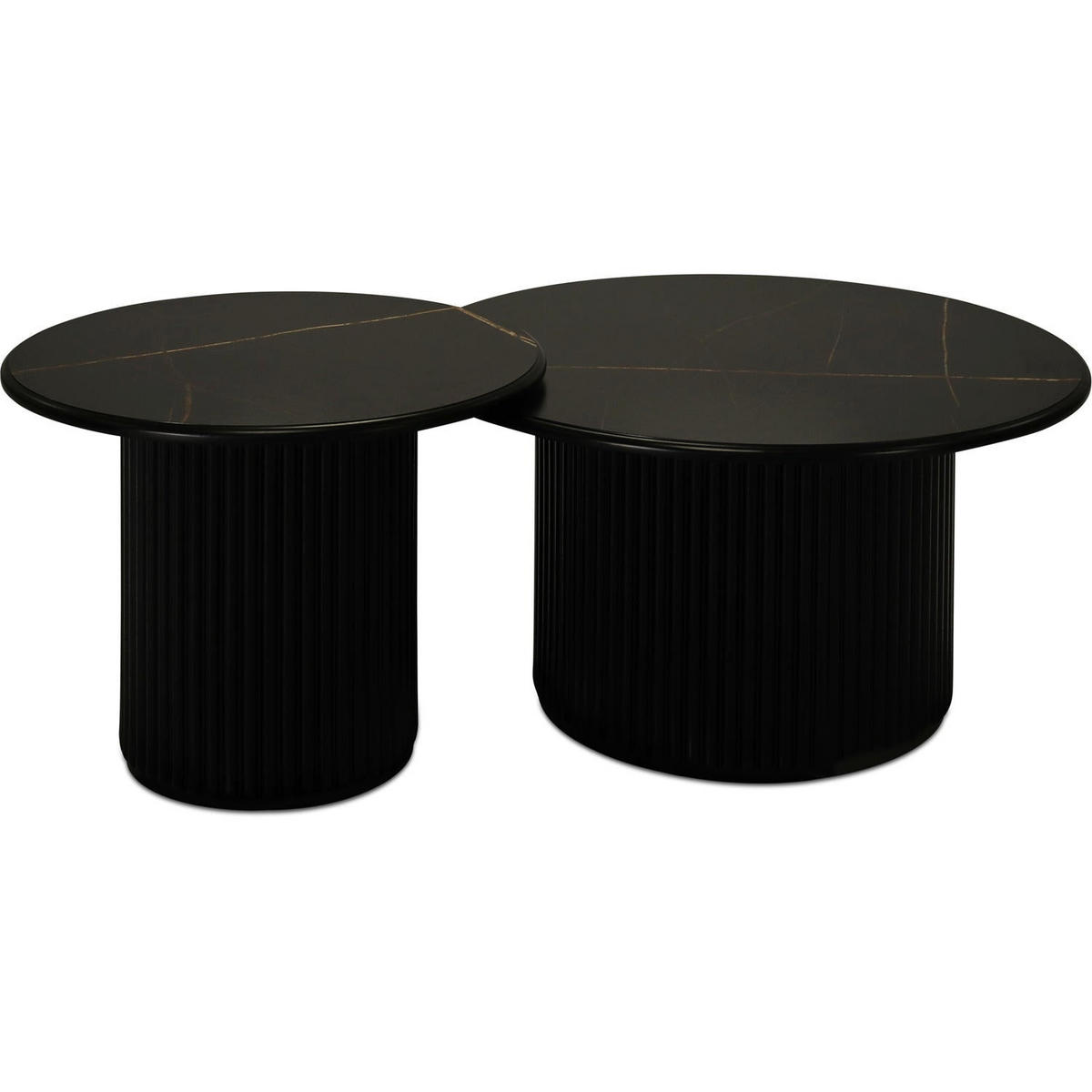 COUCHTISCH rund Schwarz 60/60/45 cm - Schwarz, Holz/Holzwerkstoff (60/60/45cm) - Furnhouse
