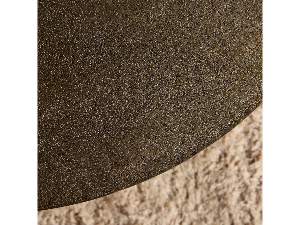 COUCHTISCH Zivanna Metall 90 cm / 90 cm Antik Gold - Goldfarben, Metall (90/90/23cm)