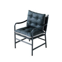 SESSEL PU-Leder mit schwarzem Metallrahmen, DE-42431, Braun - Schwarz, Metall (62/90/60cm) - ComfortXL
