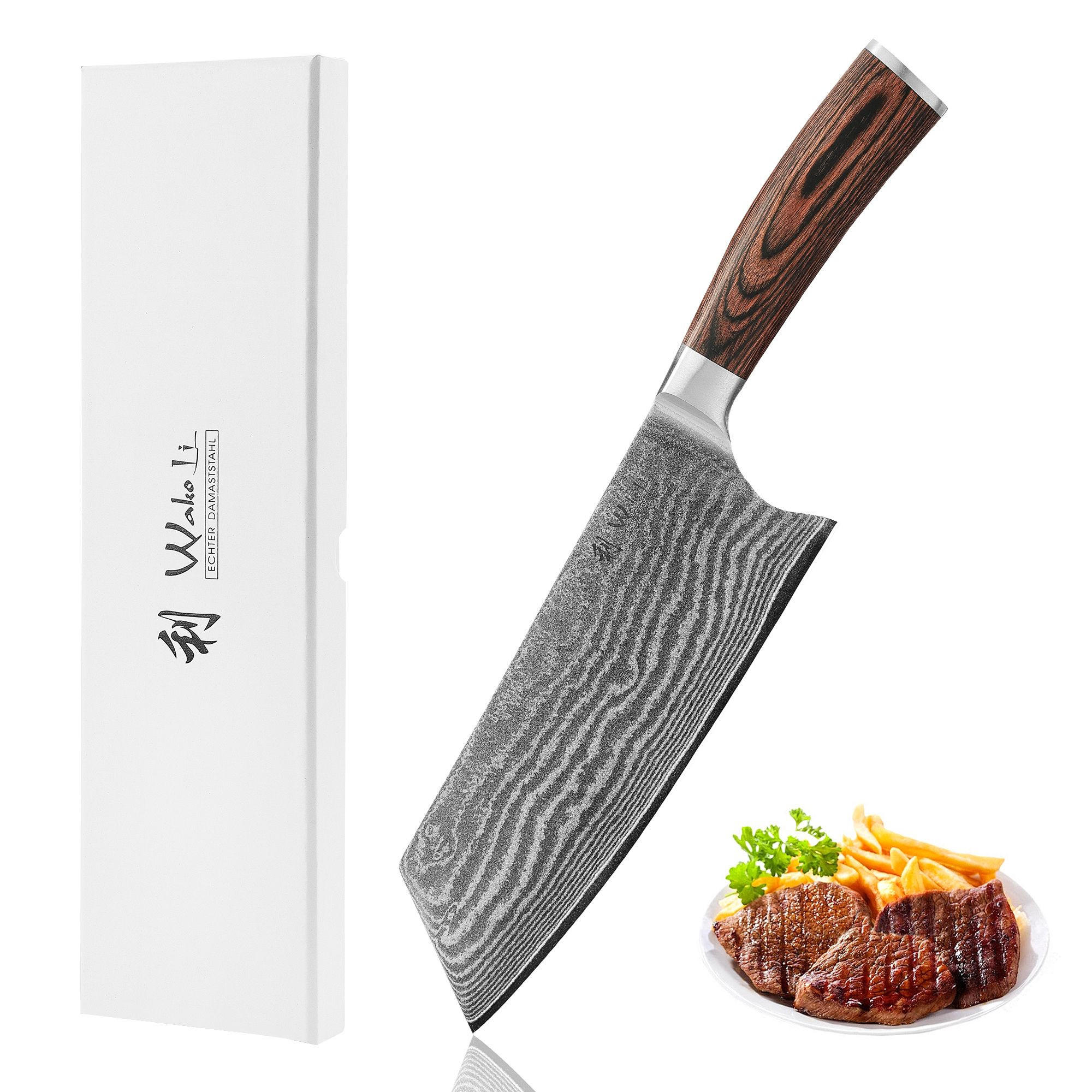 CHAI Dao Kochmesser I EDIB - Braun, Holz/Metall (30cm) - Wakoli