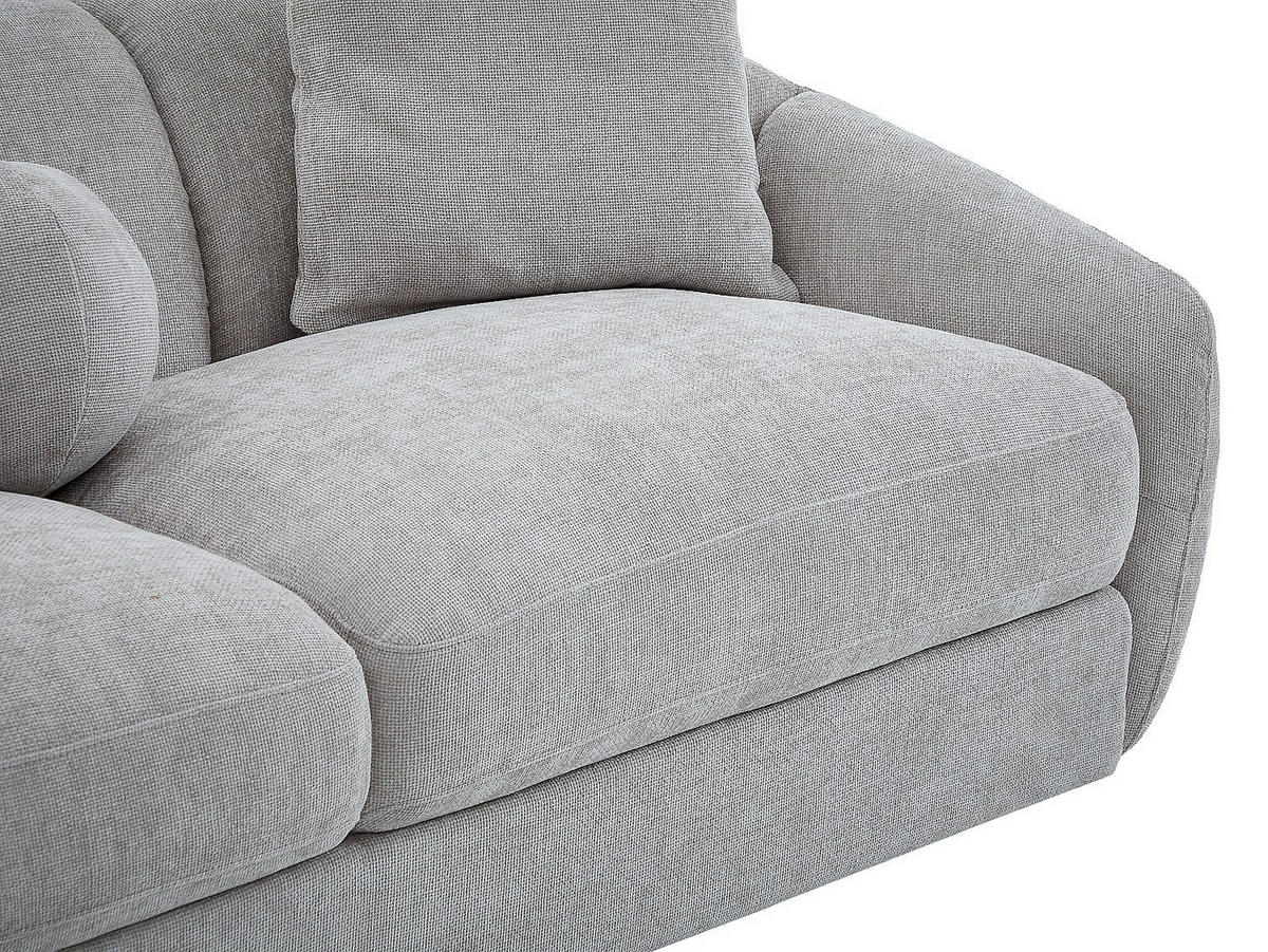 SOFA - 2 Personen - stoff - hellgrau Nafeki - Hellgrau, Textil (182/78/96cm) - Vente-Unique