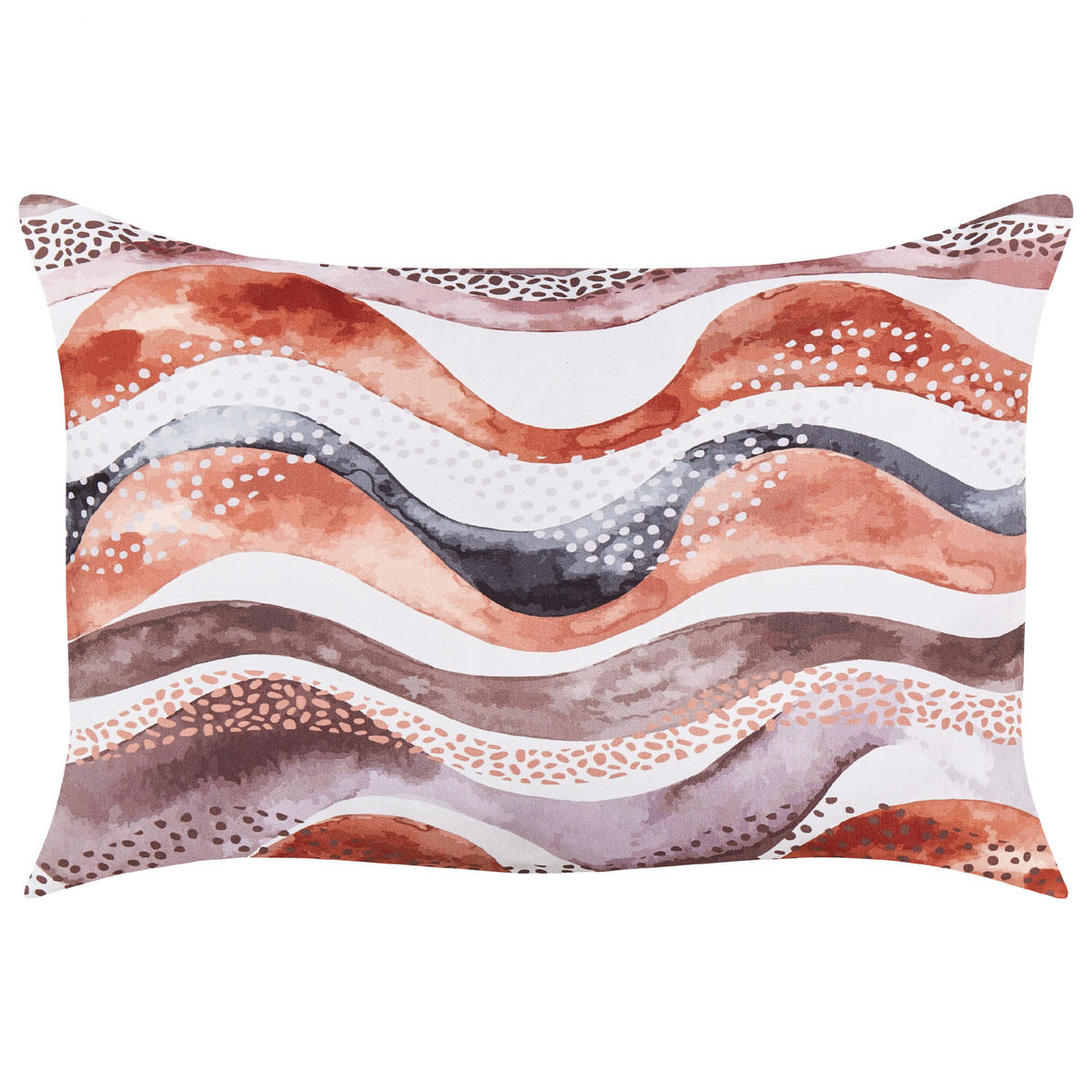 GARTENKISSEN 2er-Set Abstraktes Muster braun 40/60 cm Seborga - Braun, Textil (40/60cm) - Beliani