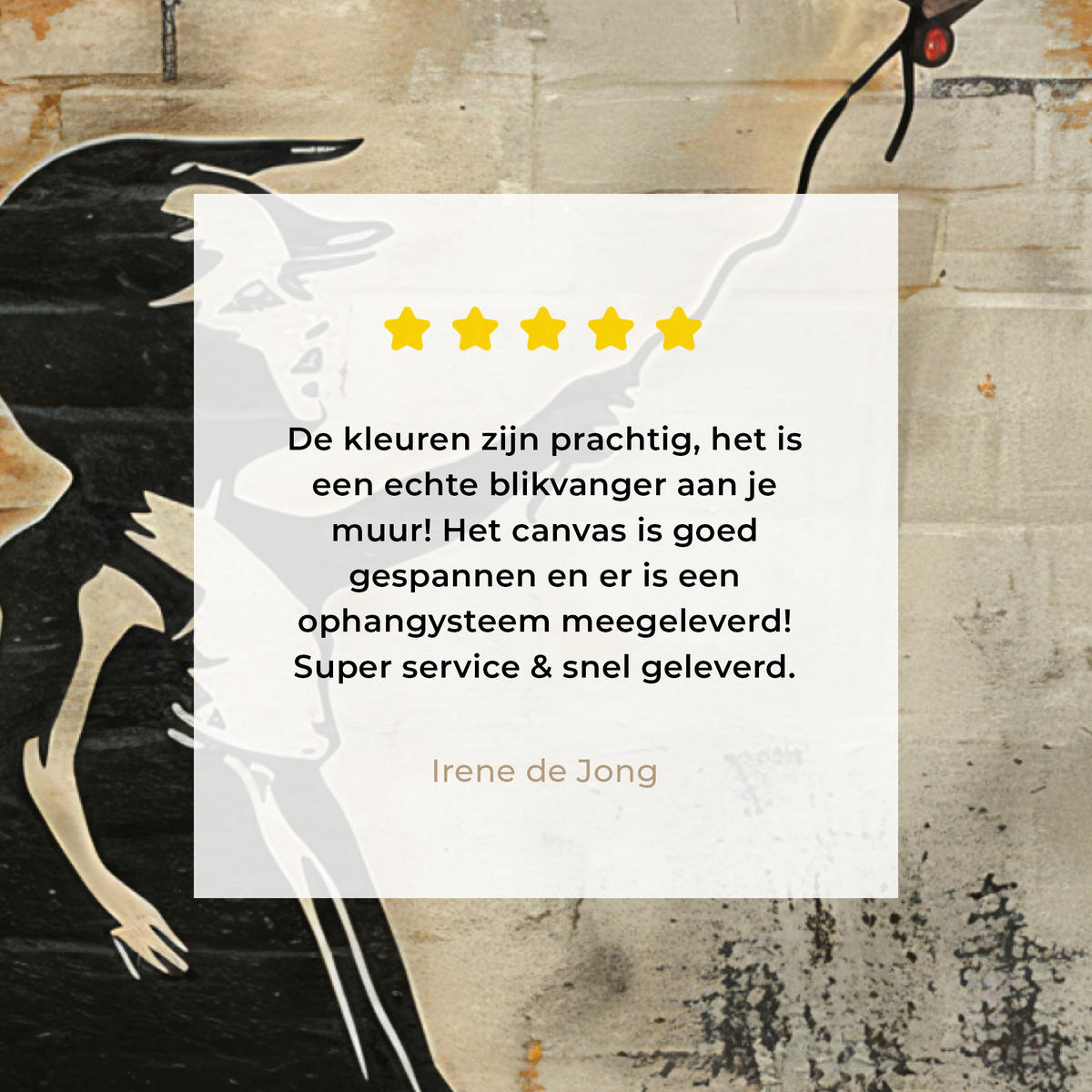 LEINWANDBILD Graffiti - Banksy - Mädchen - Straßenkunst Wandbild Wohnzimmer 60x80 cm - Sandfarben, Textil (60/80cm) - MuchoWow