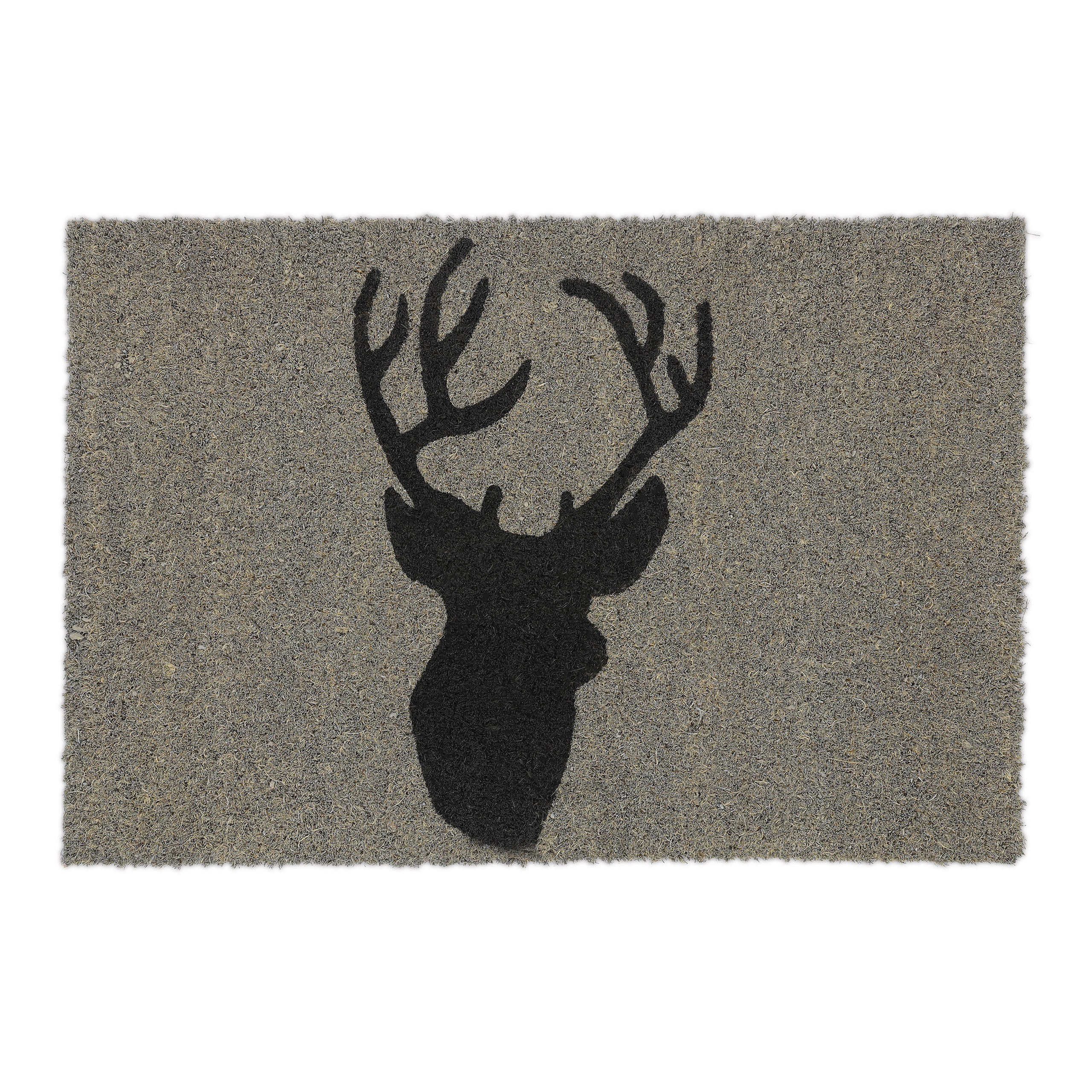 FUSSMATTE - Grau, Kunststoff/Textil (60/40cm) - Relaxdays