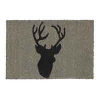 FUSSMATTE - Grau, Kunststoff/Textil (60/40cm) - Relaxdays