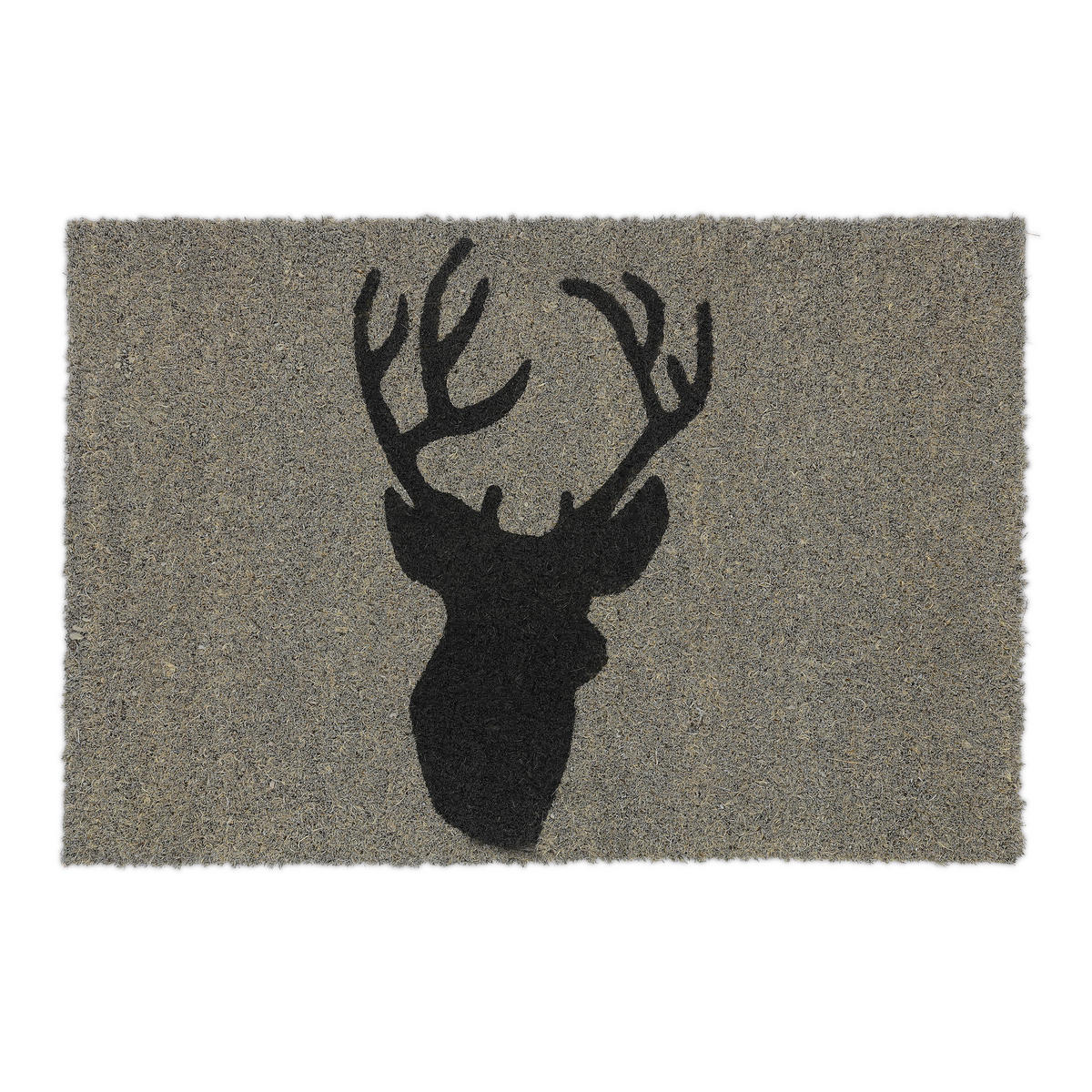 FUSSMATTE - Grau, Kunststoff/Textil (60/40cm) - Relaxdays