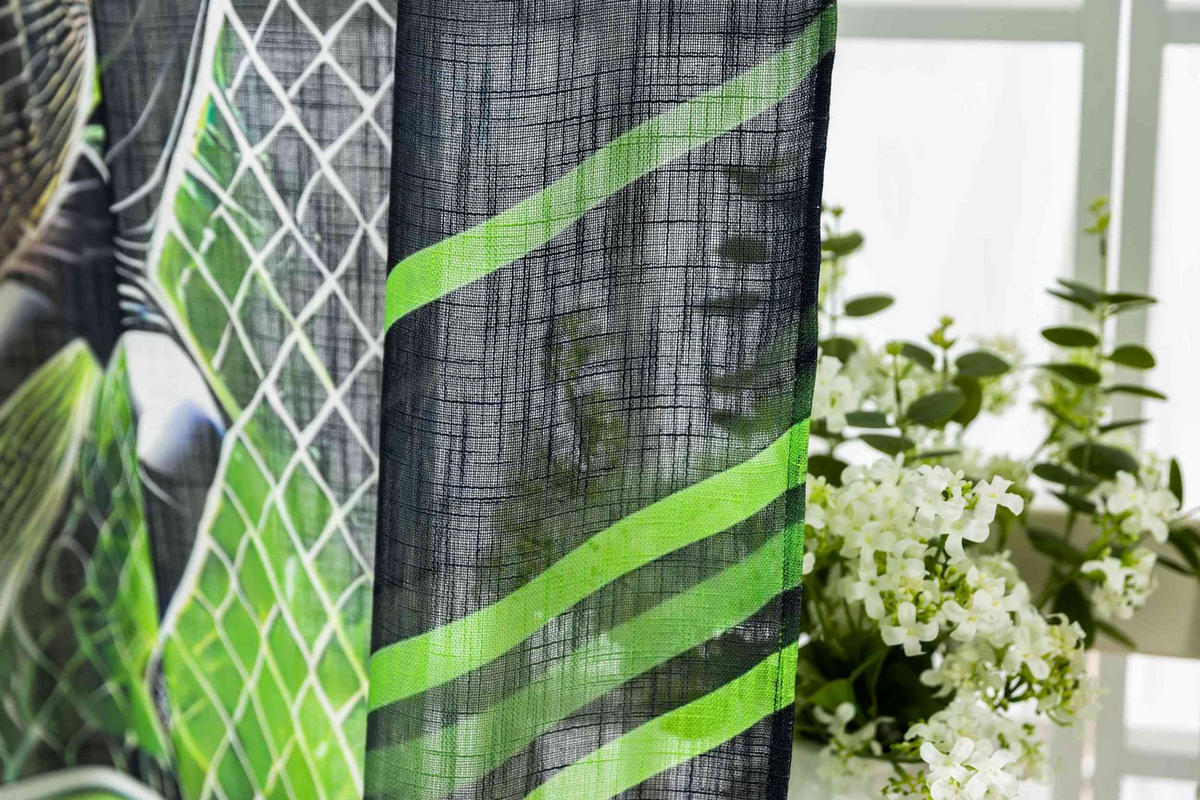 VORHANG 2ER SET SEOUL HxB 245x140 cm Fußball - Grün, Textil (140/245cm) - Gardinenbox