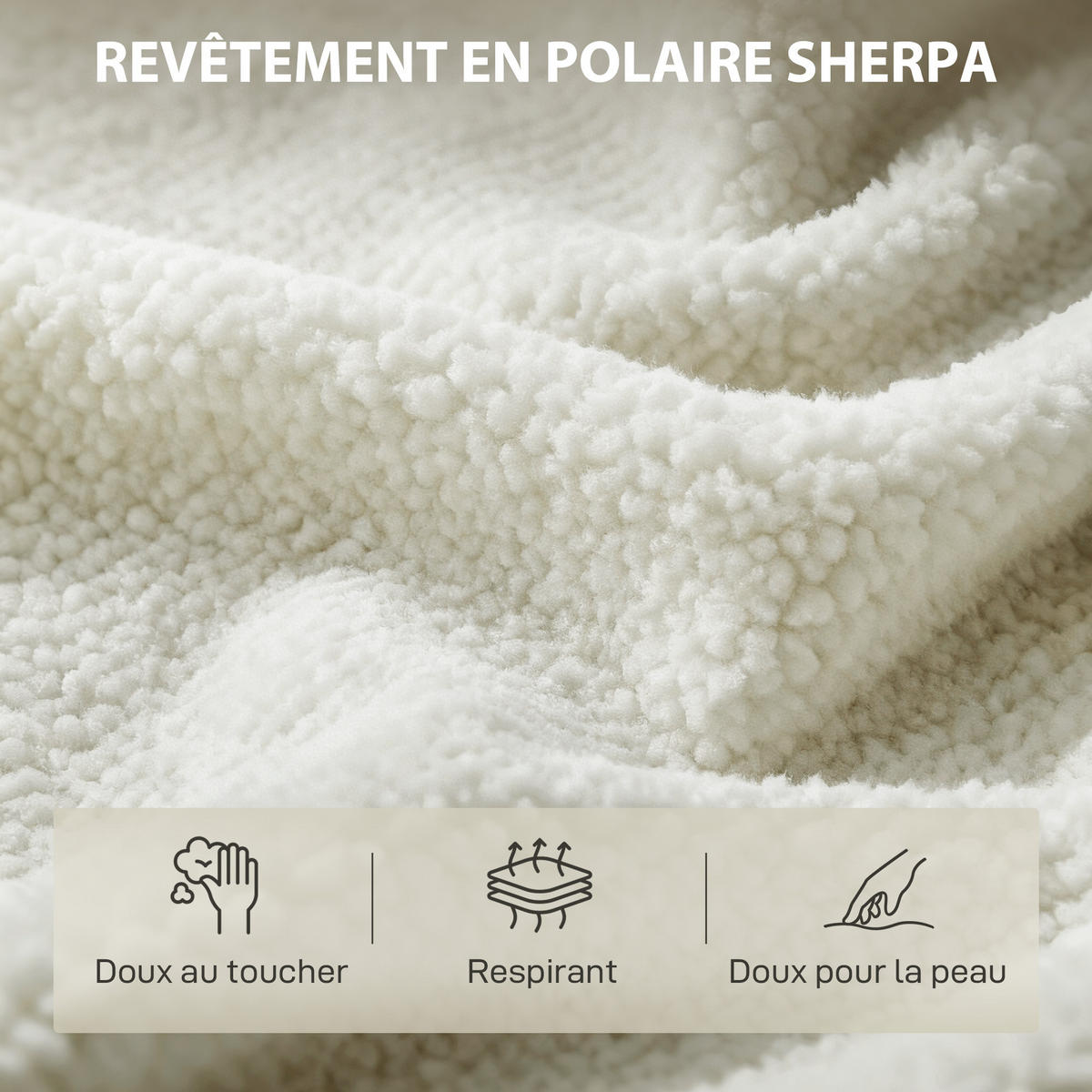 SESSEL DE-13469 1-Sitzer mit Bouclé-Stoff, gebogene Rückenlehne Creme - Creme, Textil (67/71/67cm) - ComfortXL