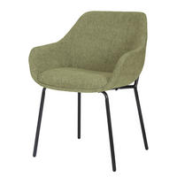 POLSTERSTUHL - Schwarz/Grün, Textil/Metall (59/79/61cm) - home24