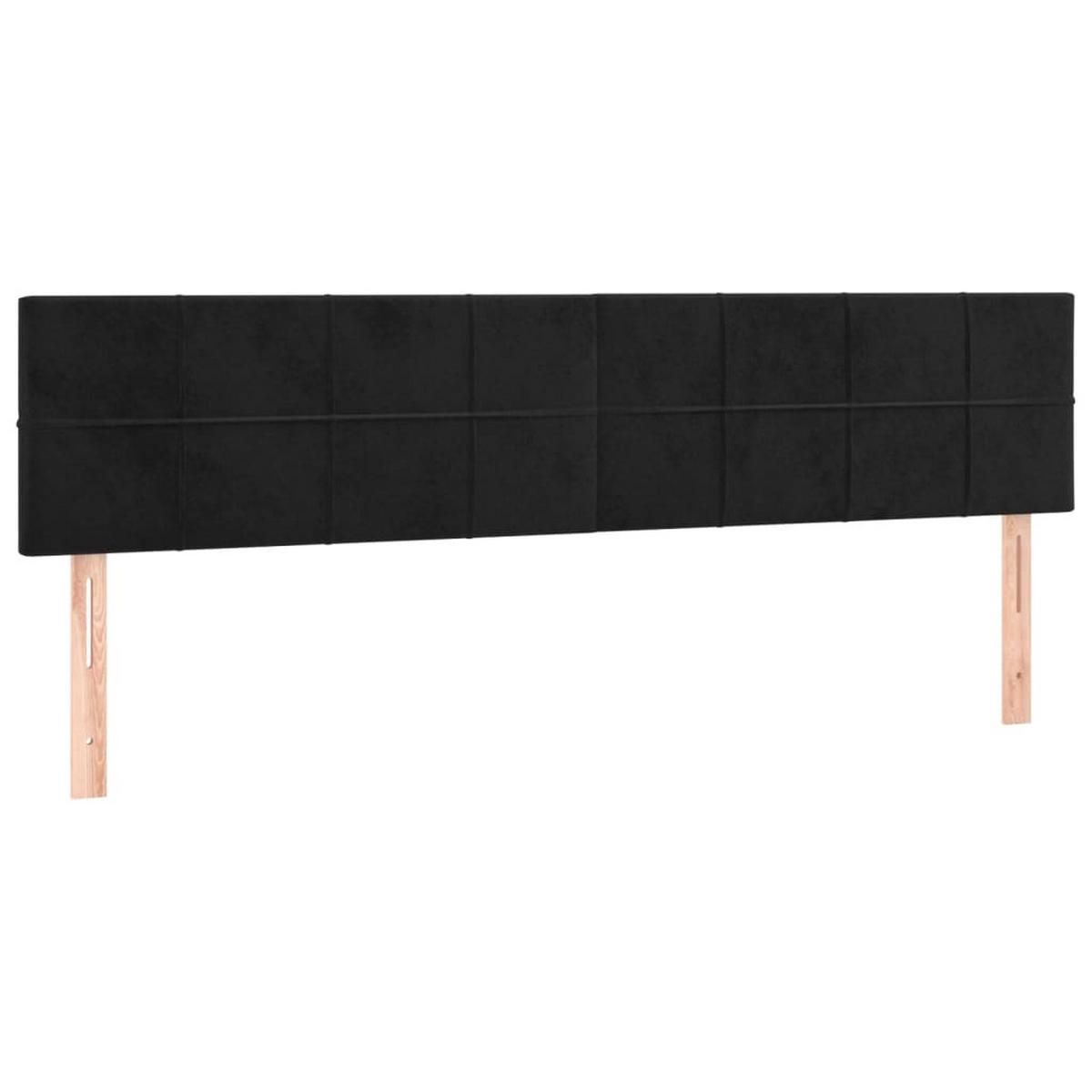 BOXSPRINGBETT MIT MATRATZE & LED SCHWARZ 180X200 CM SAMT - Schwarz, Holz/Textil - vidaXL