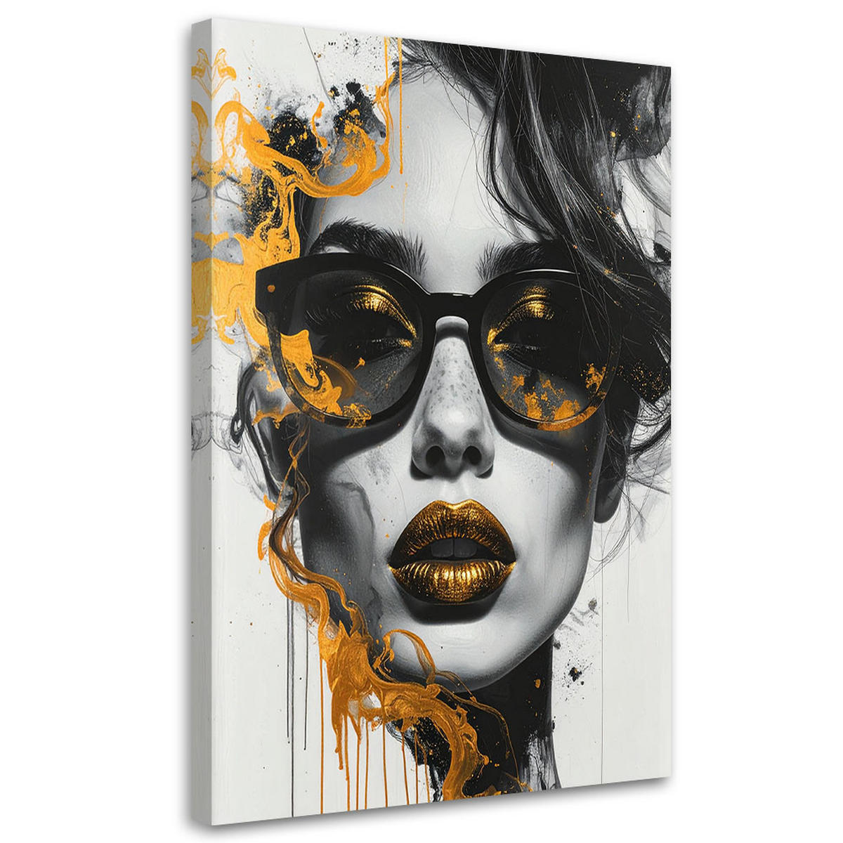 LEINWANDBILD Menschen & Charaktere 30x45cm - Goldfarben, Textil (30/45cm) - Feeby