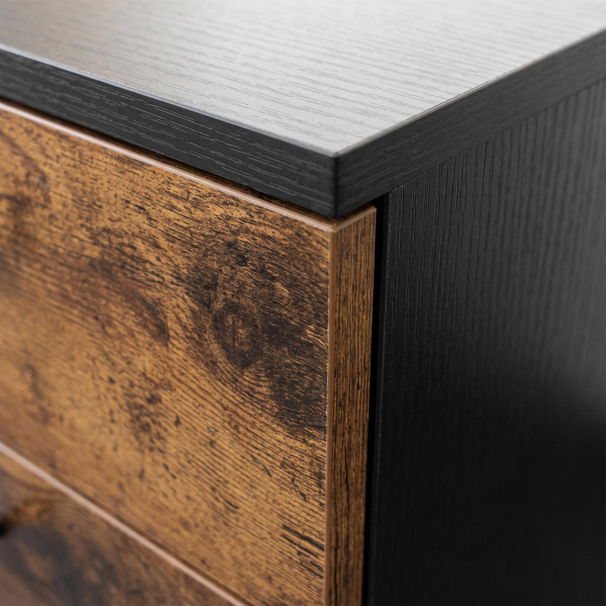 ROLLCONTAINER Vintagebraun 5 Schubladen mit Rollen - Multicolor, Holzwerkstoff/Kunststoff (40/69/40cm) - Relaxdays