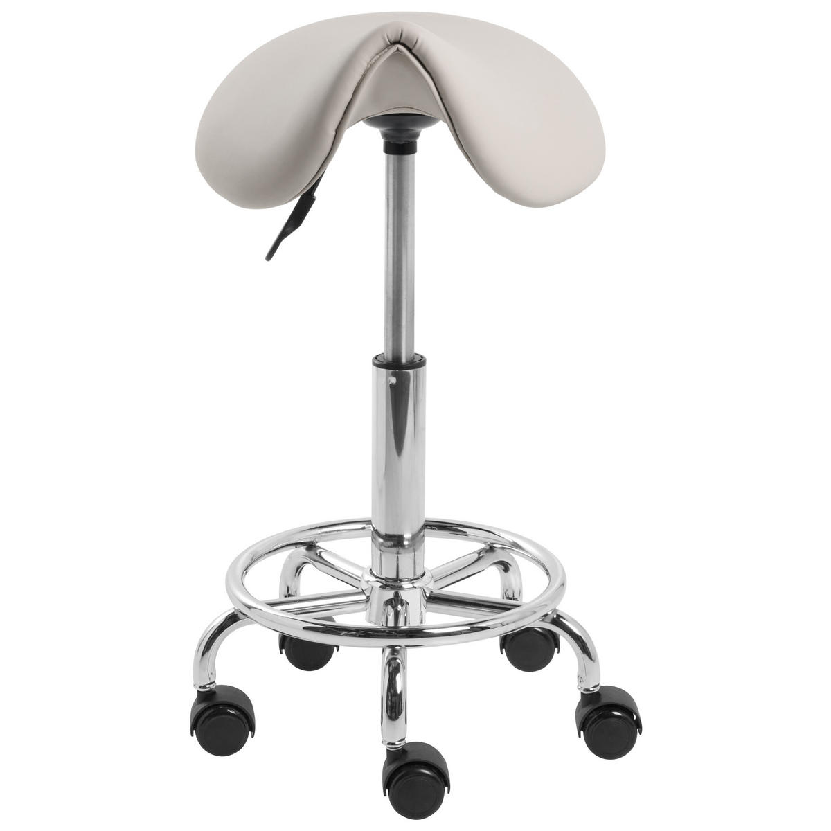 DREHHOCKER Kunstleder Taupe Dumont - Taupe, Kunststoff (38/53/38cm) - Beliani