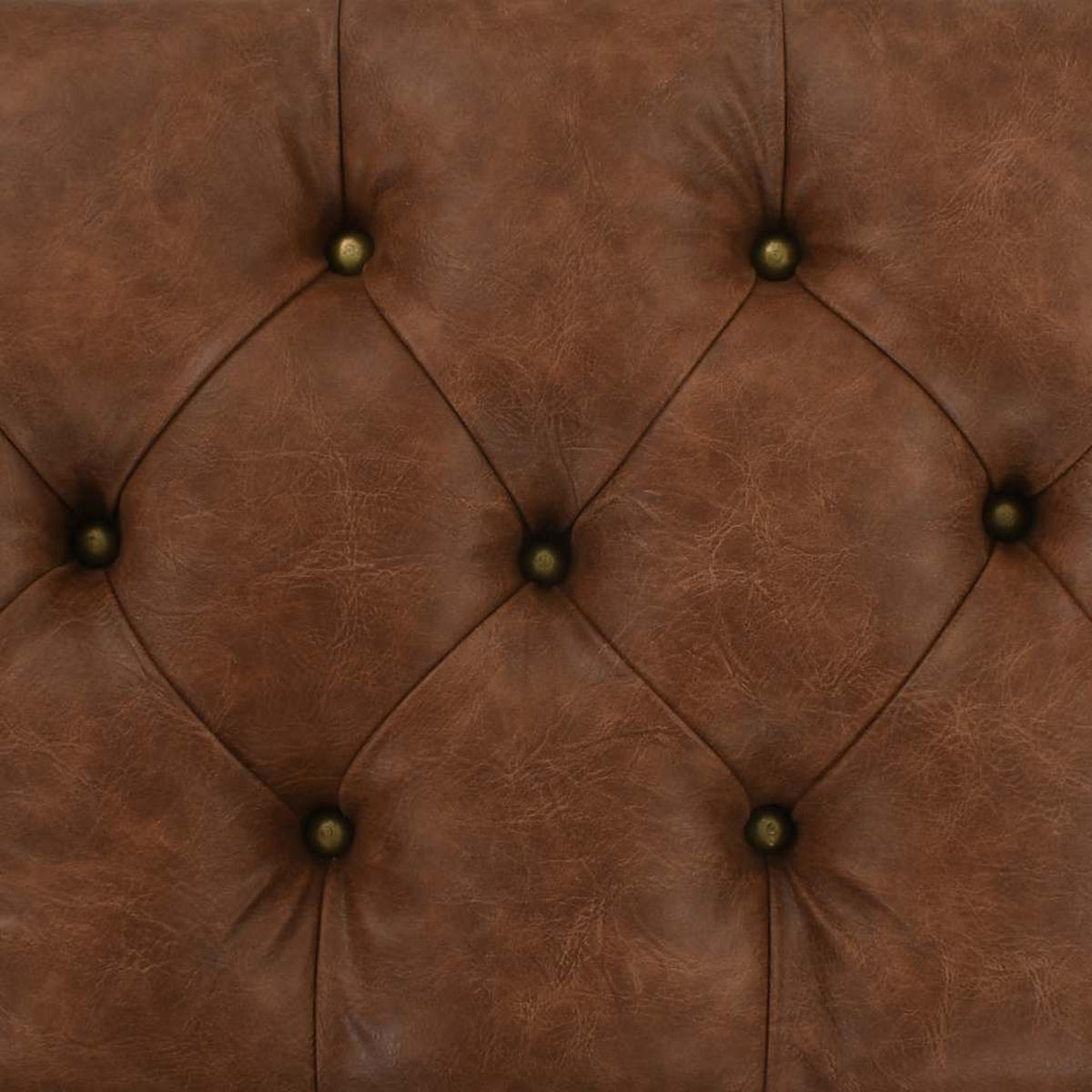 AUFBEWAHRUNGSBANK Massivholz Kunstleder 80,5/41/50 Cm - Braun, Leder (41/50/80.5cm) - vidaXL