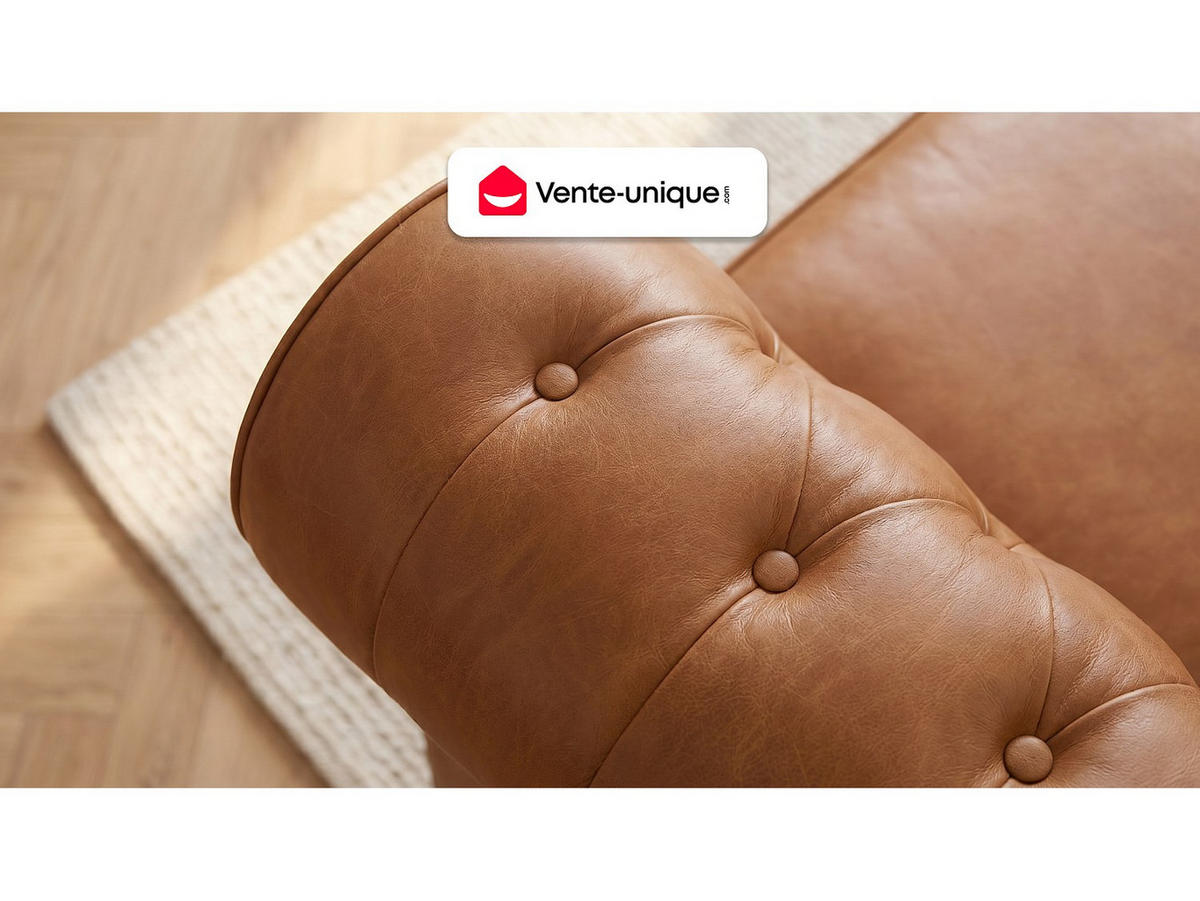 SESSEL mit gerader Rückenlehne - 1 Person - Leder - Camel - Hellbraun, Leder (82/72/78cm) - Vente-Unique