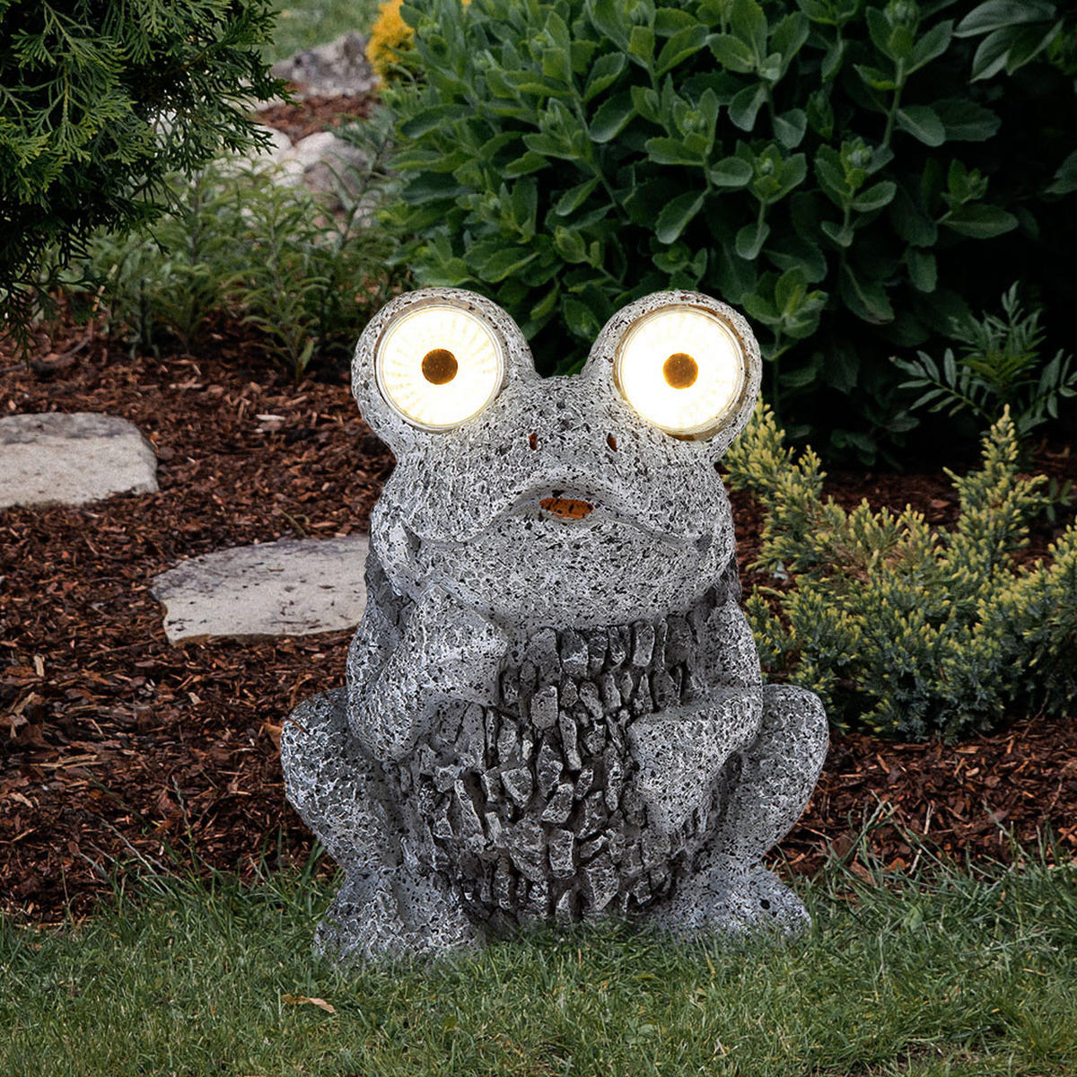 LED AUSSENLEUCHTE Solarleuchte Grau - Grau, Kunststoff (17/14/21cm) - Globo Lighting