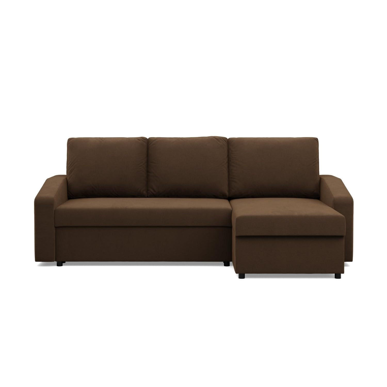ECKSOFA MIT SCHLAFFUNKTION NEO, Dunkelbraun - Braun, Textil (231/140cm) - Mebligo