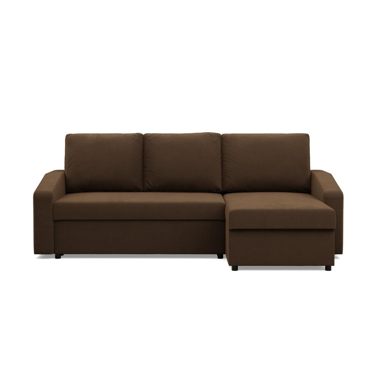 ECKSOFA MIT SCHLAFFUNKTION NEO, Dunkelbraun - Braun, Textil (231/140cm) - Mebligo